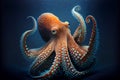 A stunning and lifelike photorealistic illustration of an octopus, capturing its intricate details and unique beauty