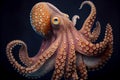 A stunning and lifelike photorealistic illustration of an octopus, capturing its intricate details and unique beauty