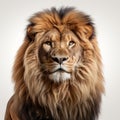 Stunning Lion Portrait: Ultra Hd, Colorized, Realistic Studio Image