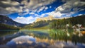 Stunning long exposure Emerald Lake Lodge in Summer