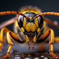 Stunning Macro Photograph Of A Black And Yellow Wasp In Caras Ionut Style