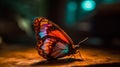 Majestic Butterfly with Martian Wings: A Captivating Close-Up Shot