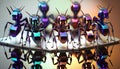 Colorful Reflective Metallic Ant Insect by Generate AI