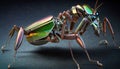 Colorful Reflective Metallic Boxer Mantis Insect by Generate AI