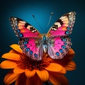 Stunning Macro Shot of Graceful Butterfly and Delicate Flower Petal