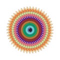 Vibrant mandala design with colorful geometric patterns Royalty Free Stock Photo