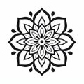 Stunning Mandala Flower Art With Minimalist Black And White Design