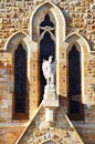 Archangel Michael entrance St Michael`s Catholic Diocese Church, Wagga, Australia