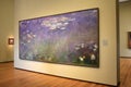 Stunning masterpiece,Monet's Water Lilies,Cleveland Art Museum,Ohio,2016 Royalty Free Stock Photo