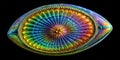 A Stunning Microscopic View of a Diatom Shell Vibrant Colors Detailed Texture and Scientific Research Potential Royalty Free Stock Photo