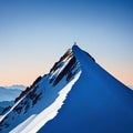 A stunning minimalist background of a single mountain unicake against a gradient with a subtle ure adding