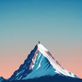 A stunning minimalist background of a single mountain unicake against a gradient with a subtle ure adding