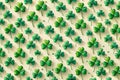 Stunning Minimalist Irish Shamrock Holiday Pattern Background A Panoramic Design Perfect for Digital Projects Royalty Free Stock Photo