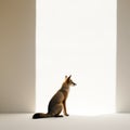 Stunning Minimalist Photography Of A Cute Coyote In Japanese Minimalism Style