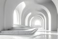 Minimalist White Abstract Rendered Background Design