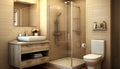 Stunning Modern Bathroom Design with Cozy Ambiance and High-Quality Toilet Fixture