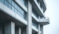 Stunning Modern Facade with Concrete Forms and Linear Geometry Showcasing Architectural Beauty Royalty Free Stock Photo