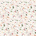 Stunning Modern Terrazzo Vector Seamless Pattern Design