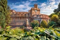 Stunning morning view of Rocca Priora Castle.