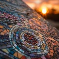 Mosaic Masterpiece at Sunset Royalty Free Stock Photo