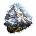 Annapurna Mountain Range Sticker - Highly Detailed Realistic Art