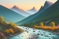 Stunning Mountain Landscape 072 Royalty Free Stock Photo