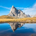 Stunning mountain reflection in a small lake Royalty Free Stock Photo