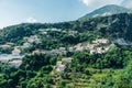 The stunning mountain town of Dhermi, stuck in the middle of Albanian alps and your houses with dozens of windows, Albania.