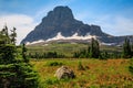 Stunning Mountain View from Logan Pass, Glacier National Park, Montana Royalty Free Stock Photo