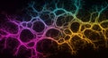 Stunning Multicolored Neural Network Design on Dark Background for Digital Art