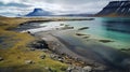 Arctic Lagoon: A Serene Lake Amidst Majestic Mountains