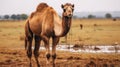 Stunning National Geographic Photo Majestic Camel In A Soggy Field Royalty Free Stock Photo