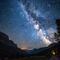 A stunning natural spectacle with countless stars in the night sky Royalty Free Stock Photo