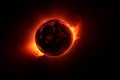 Stunning natural wonder a captivating solar eclipse with perfect alignment of the sun and moon Royalty Free Stock Photo