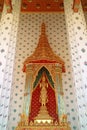 Stunning Niramitr Buddha Image at the Front Entrance of Ordination Hall of Wat Arun or Temple, Bangkok, Thailand
