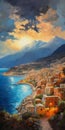 Transcendent City By The Sea: A Greg Olsen Inspired Oil Painting