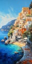Romantic Karst Seascape: Stunning Amalfi Coast In Italy