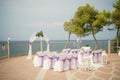 A stunning outdoor wedding ceremony