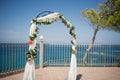 A stunning outdoor wedding ceremony