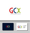 Stunning and outstanding GCOX Techno Logo Royalty Free Stock Photo