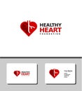 Stunning and outstanding healthy heart logo