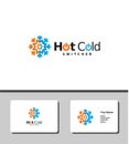 Stunning and outstanding hot and cold logo