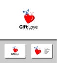 Stunning and outstanding logo of gift love