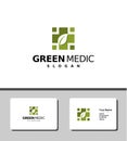 Stunning and outstanding logo of green meidic