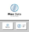 Stunning and outstanding max data logo