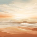 Beige Minimalism Seascape Abstract