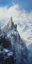 Glacier Castle Painting In The Style Of Dalhart Windberg