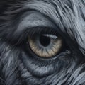 Realistic Wolf Eye Painting With Ultrafine Detail And Dramatic Shading