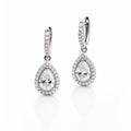 Stunning Td Diamond Earrings With Pear Shape - Faux Naf Style