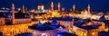 stunning panorama Jerusalem Israel night Royalty Free Stock Photo